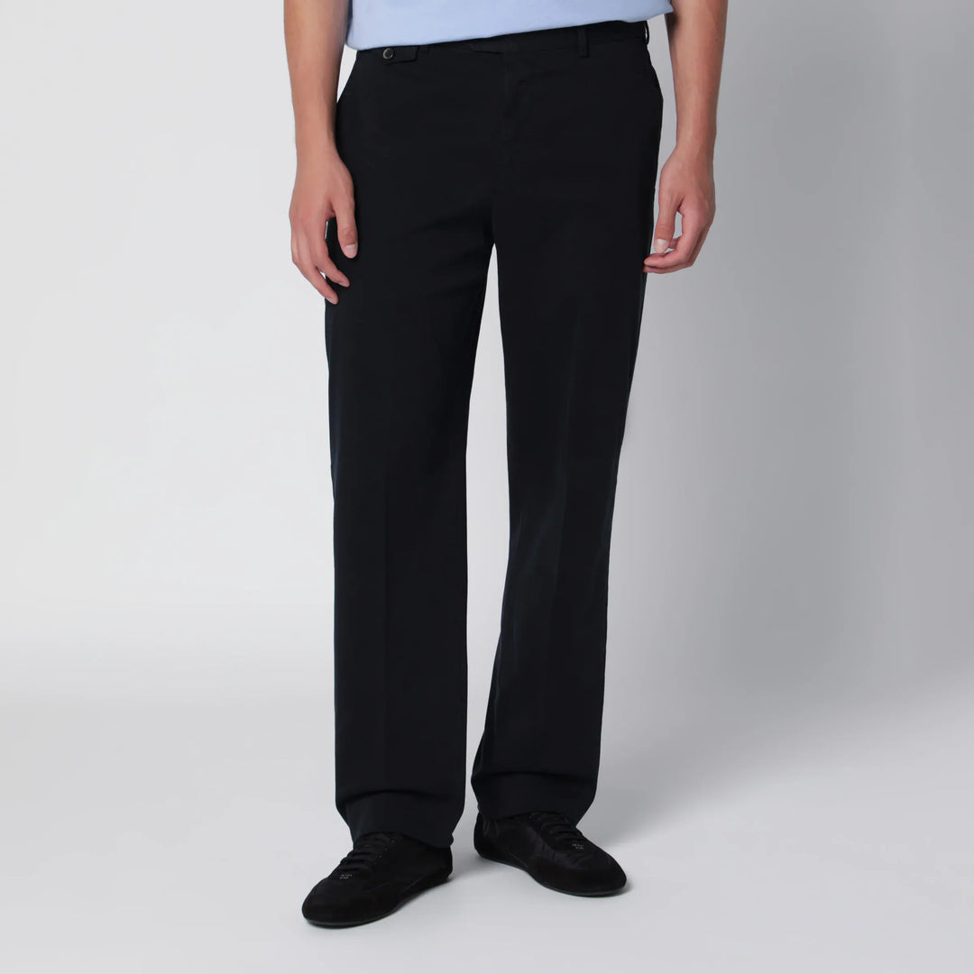 PT Torino - Navy Cotton Trousers Brand Pants 46 IT