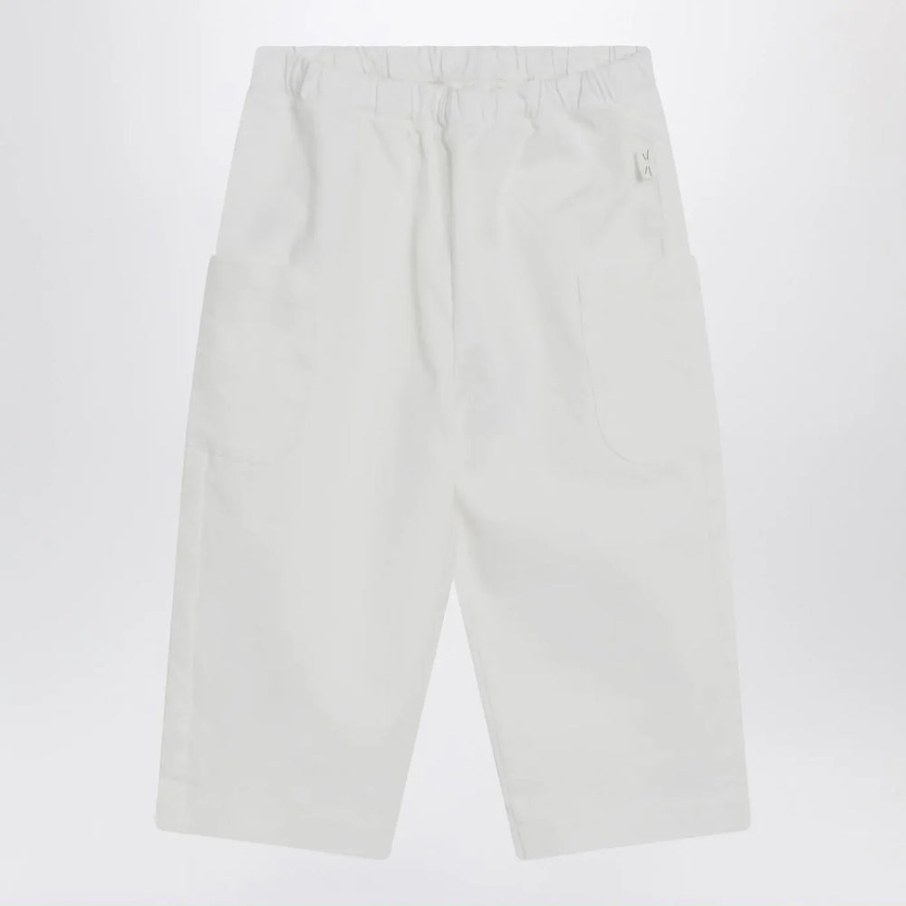 Teddy & Minou - Milky white cotton trousers Brand Pants 1/3M