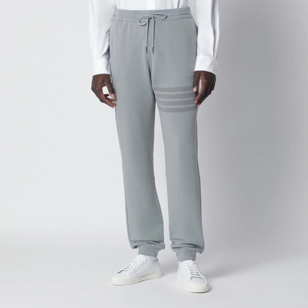 Thom Browne - Grey cotton jogging trousers Brand Pants 2