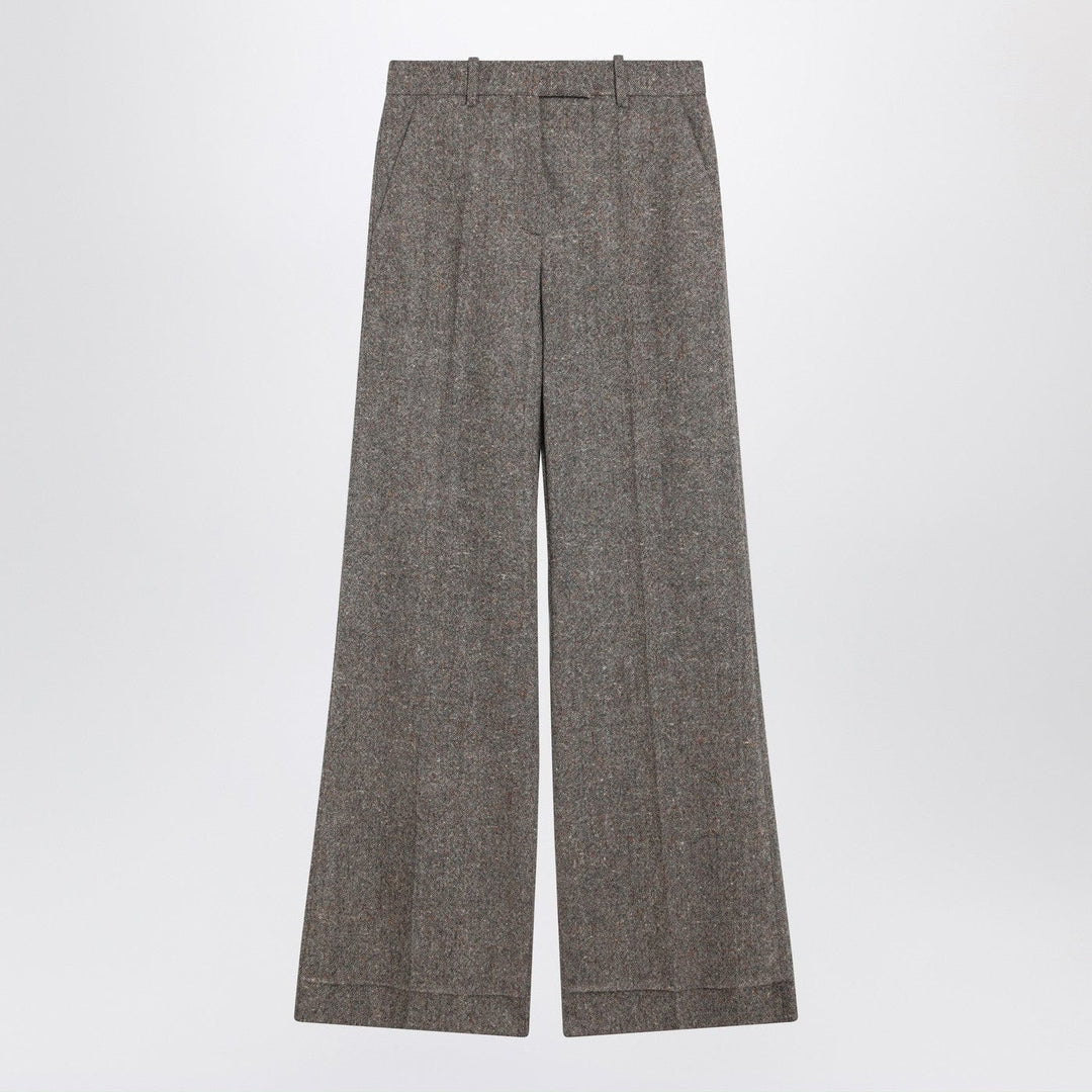 Pants 42  IT Valentino - Ivory/brown patterned wool trousers Brand