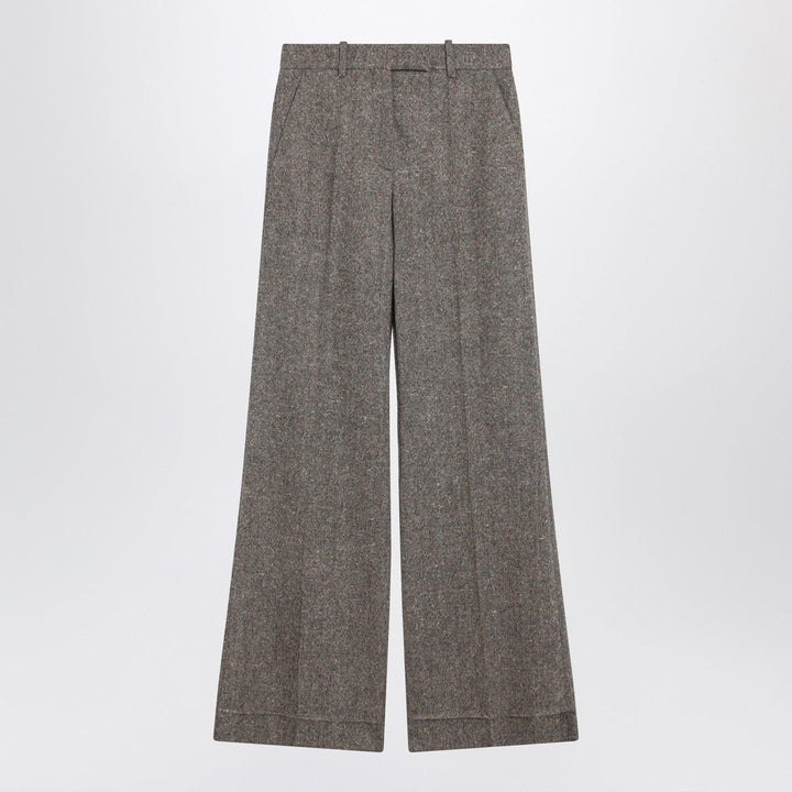 Pants 42  IT Valentino - Ivory/brown patterned wool trousers Brand