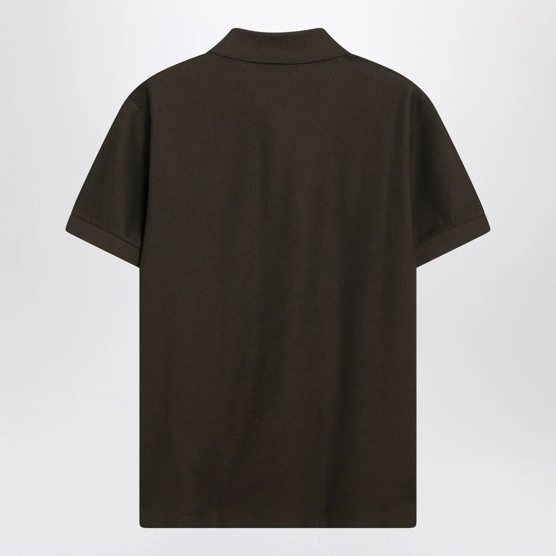 Burberry - Dark green cotton polo shirt with EKD Brand Polo Shirt
