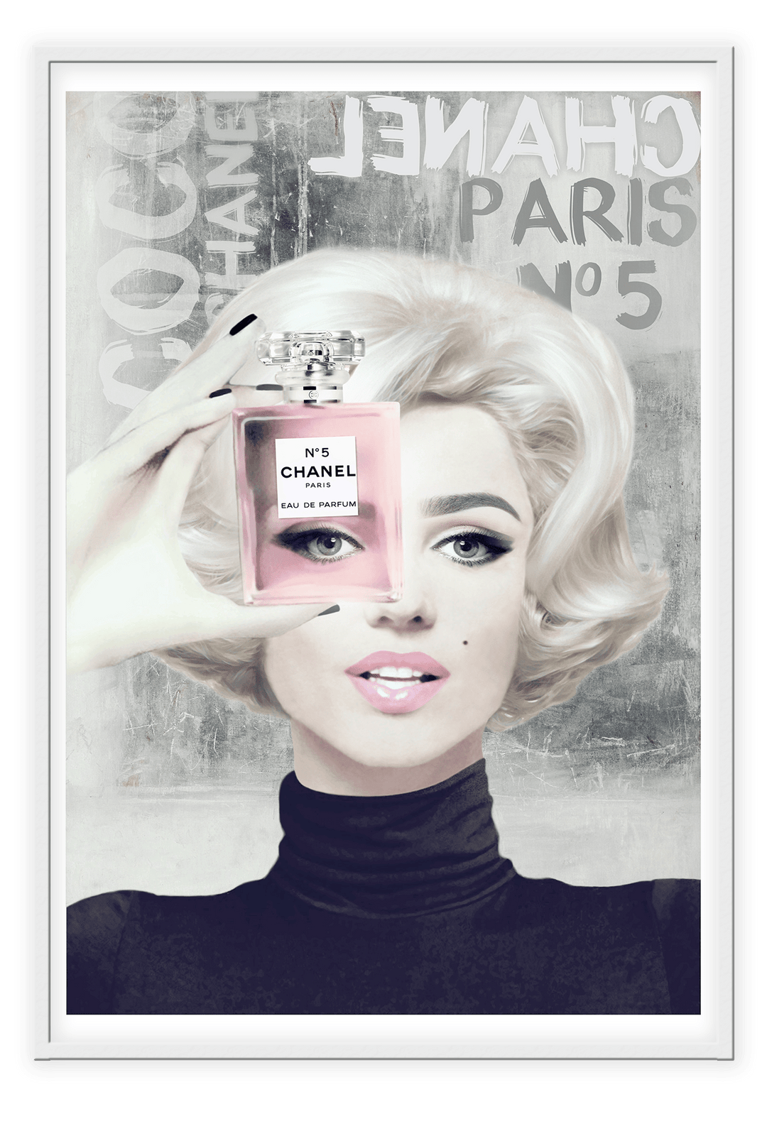 Canvas Print 50x70cm / White Marilyn Tabloid Marilyn Tabloid Wall Art : Ready to hang framed artwork. Brand