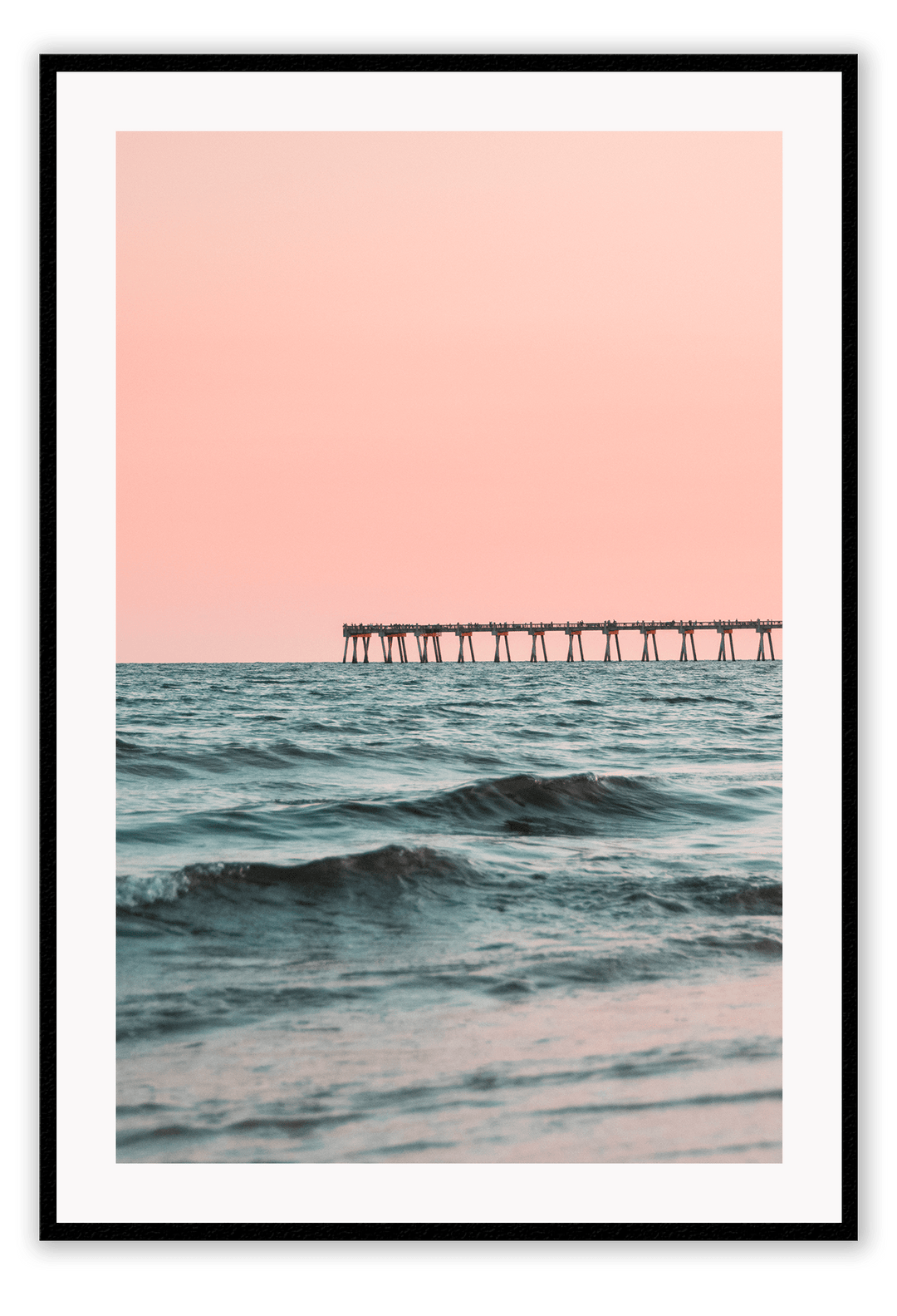 Canvas Print 50x70cm / Black Pink Sky Pink Sky Wall Art : Ready to hang framed artwork. Brand