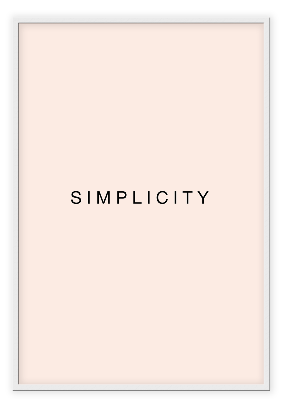 Canvas Print 50x70cm / White Simplicity Blush Simplicity Blush Wall Art : Ready to hang framed artwork. Brand