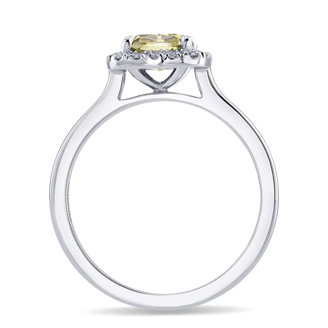 LEIBISH 1.07ct Chameleon Cushion Diamond Halo Ring Brand Ring