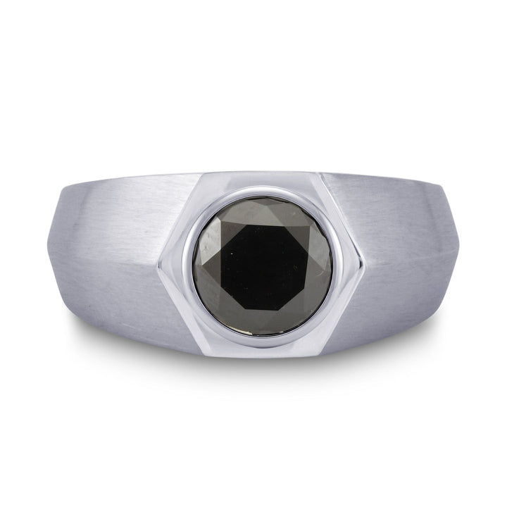 LEIBISH 2.20ct Natural Fancy Black Diamond Men&