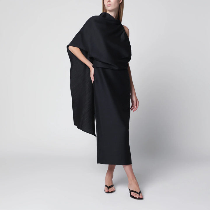 Róhe - Midnight Blue One-Shoulder Midi Dress Brand 36  FR