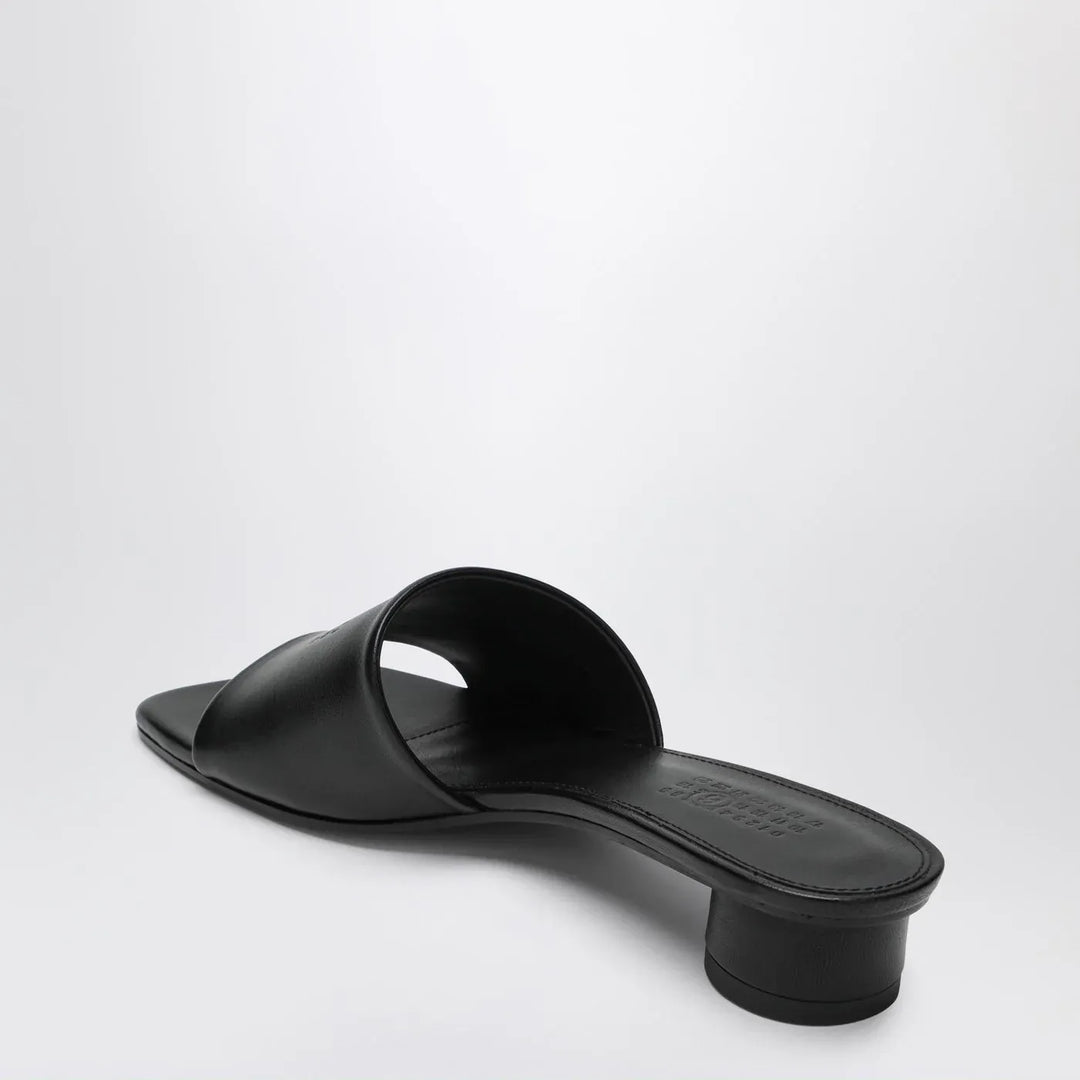 MM6 Maison Margiela - Black Anatomic sandals with low heel Brand Sandals