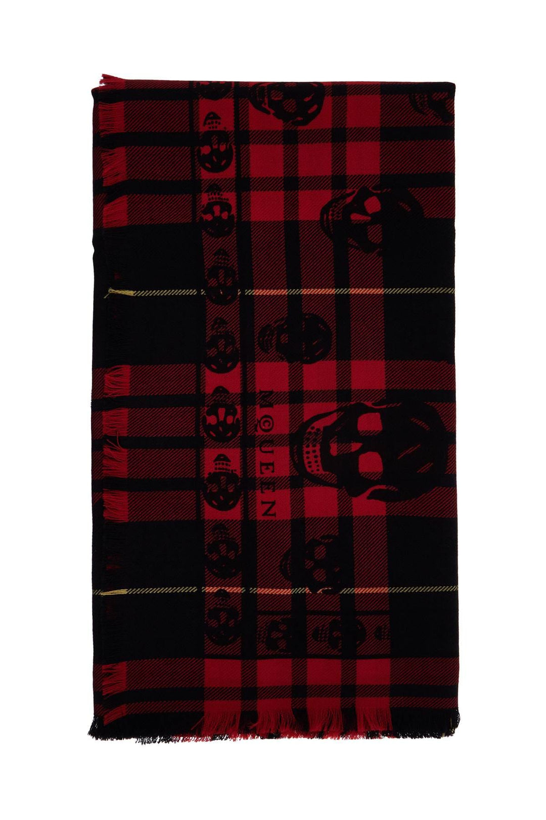 Alexander Mcqueen Scarves Hats & Gloves os Alexander Mcqueen tartan wool skull scarf in Alexander Mcqueen tartan wool skull scarf in Brand