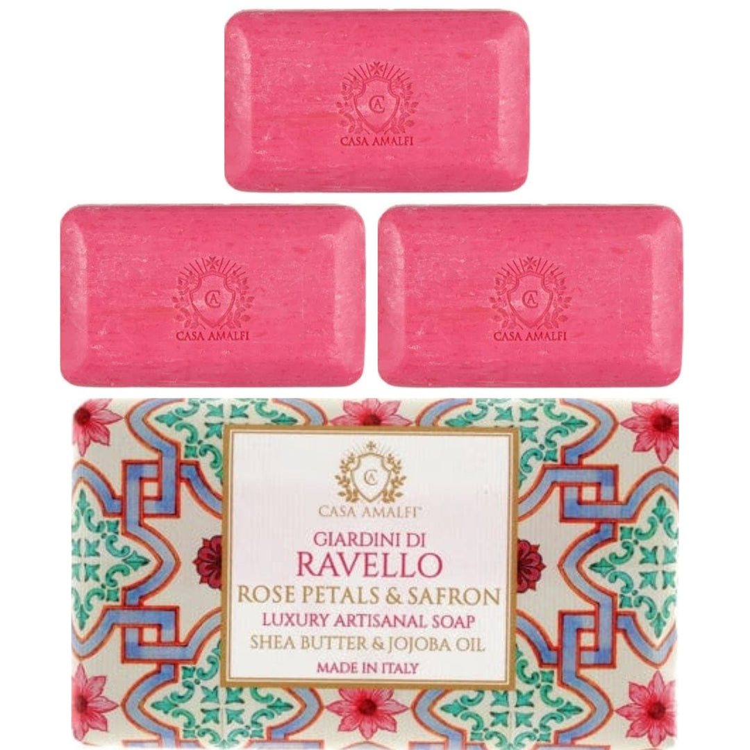 Casa Amalfi Set of Body Soaps Casa Amalfi Giardini Di Ravello Body Soap - Rose Petals & Saffron 150g Set of 3Pcs Casa Amalfi Giardini Di Ravello Body Soap - Rose Petals & Saffron 150g Set of 3Pcs Brand