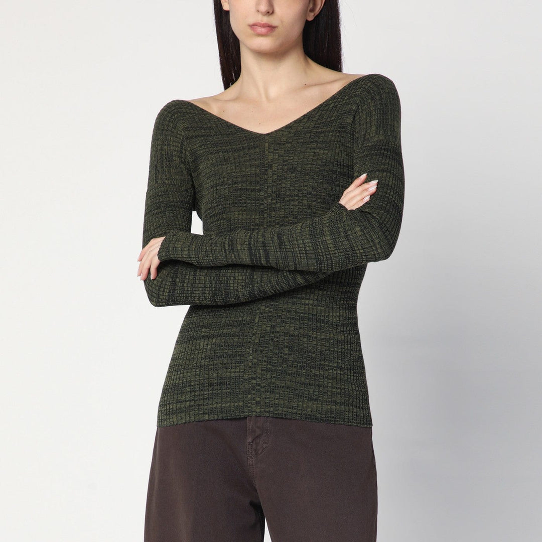 Shirts &amp; Tops M 6397 - Double-V military green sweater Brand