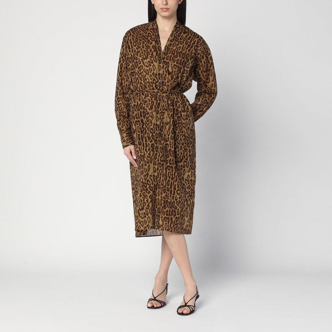 Shirts &amp; Tops 6397 - Leopard-print shirt dress in cotton voile Brand