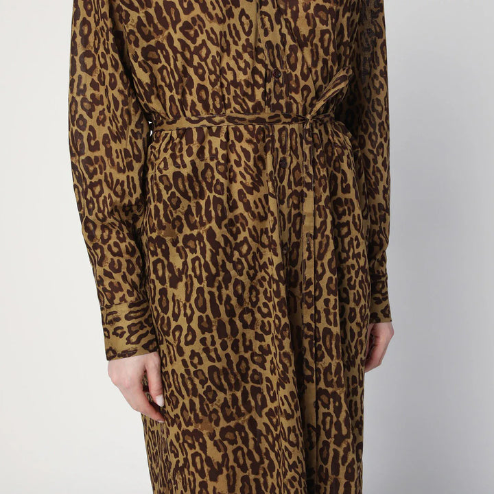 6397 - Leopard-print shirt dress in cotton voile Brand Shirts &amp; Tops