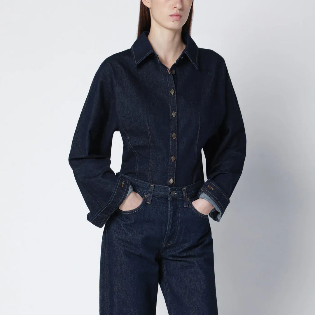 AGOLDE - Dark indigo denim shirt Brand Shirts &amp; Tops S