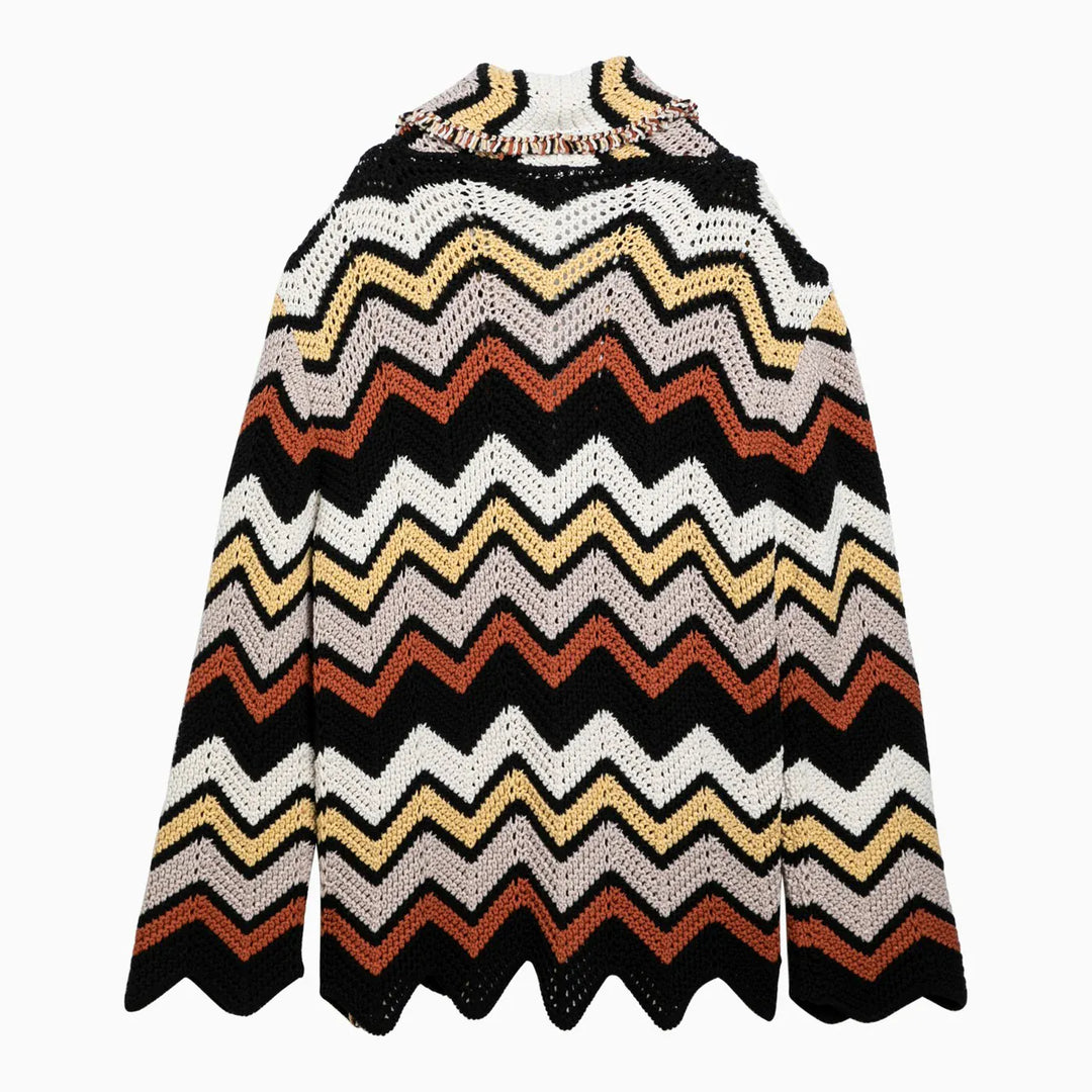 Alanui - Cardigan in crochet zig zag multicolore Brand Shirts &amp; Tops M