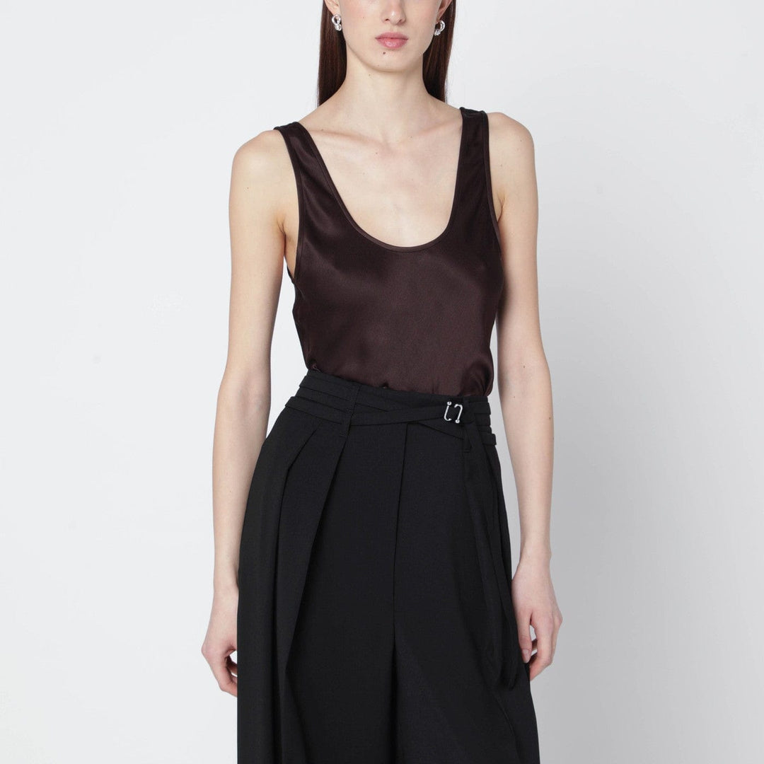 Shirts &amp; Tops ANINE BING - Brown Lea silk top Brand