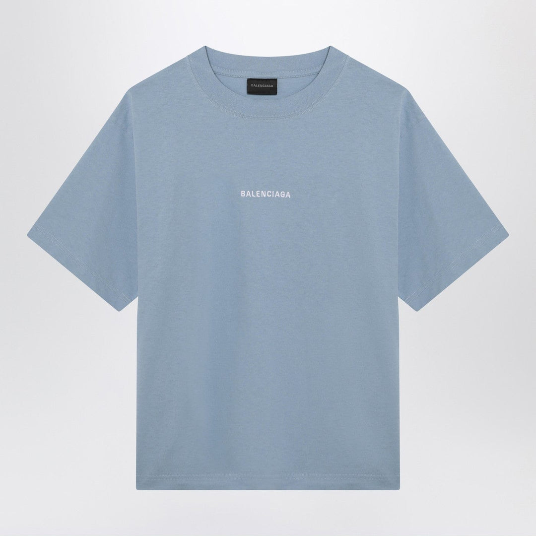 Shirts & Tops Balenciaga - Light blue Balenciaga Back Medium Fit T-shirt Brand