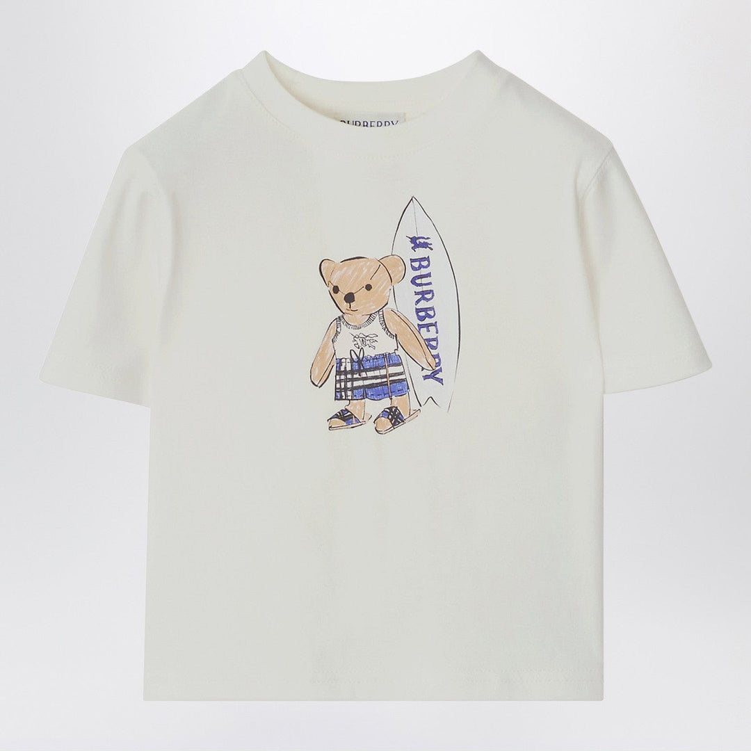 Shirts &amp; Tops Burberry - White T-shirt with surfing teddy bear Brand