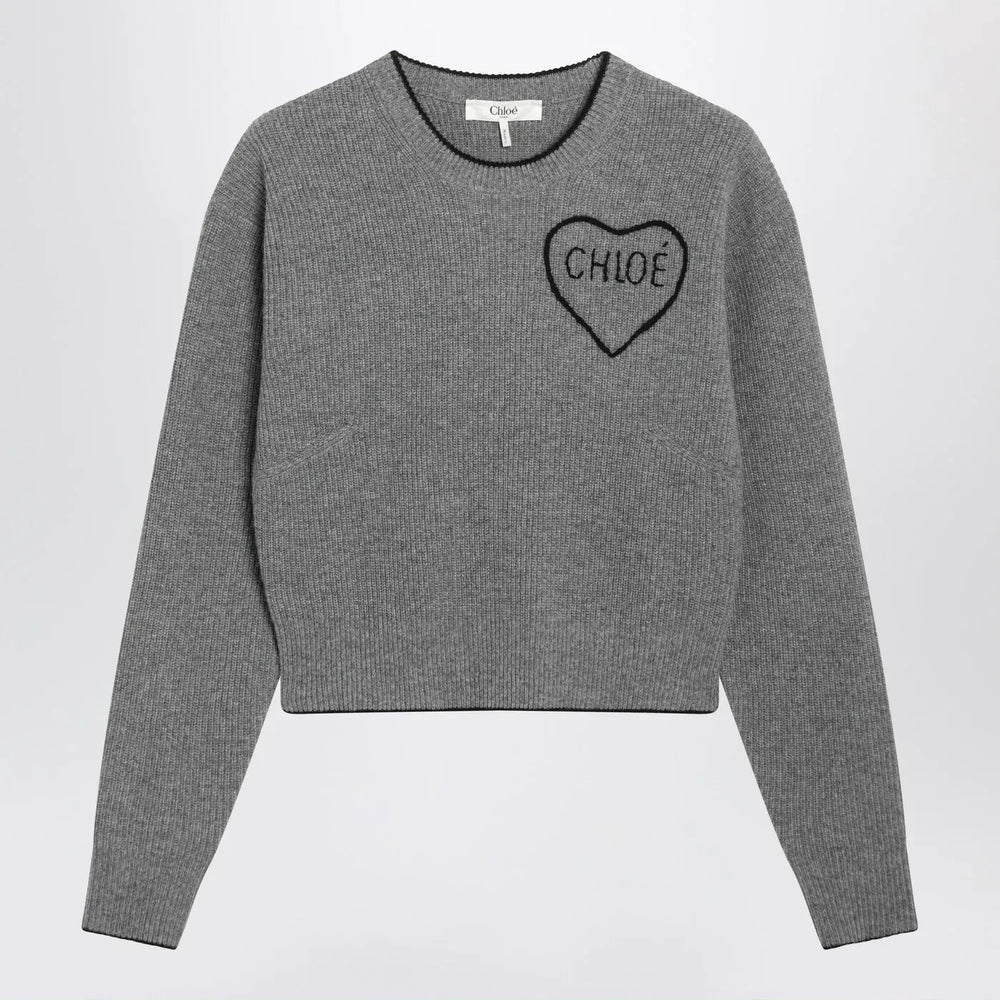 Chloé - Gray wool and cashmere sweater Brand Shirts & Tops S