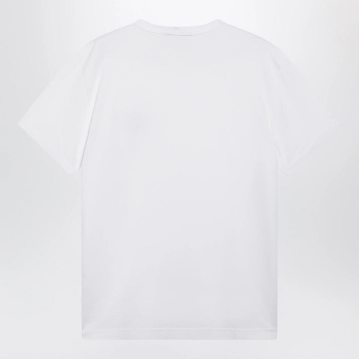 Dolce&amp;Gabbana - Cotton T-shirt with logo plaque in optic white Brand Shirts &amp; Tops