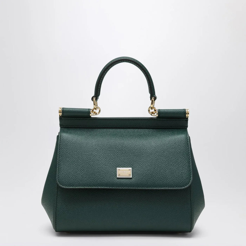 Dolce&Gabbana - Sicily medium top-handle bag in green Brand Shirts & Tops TU