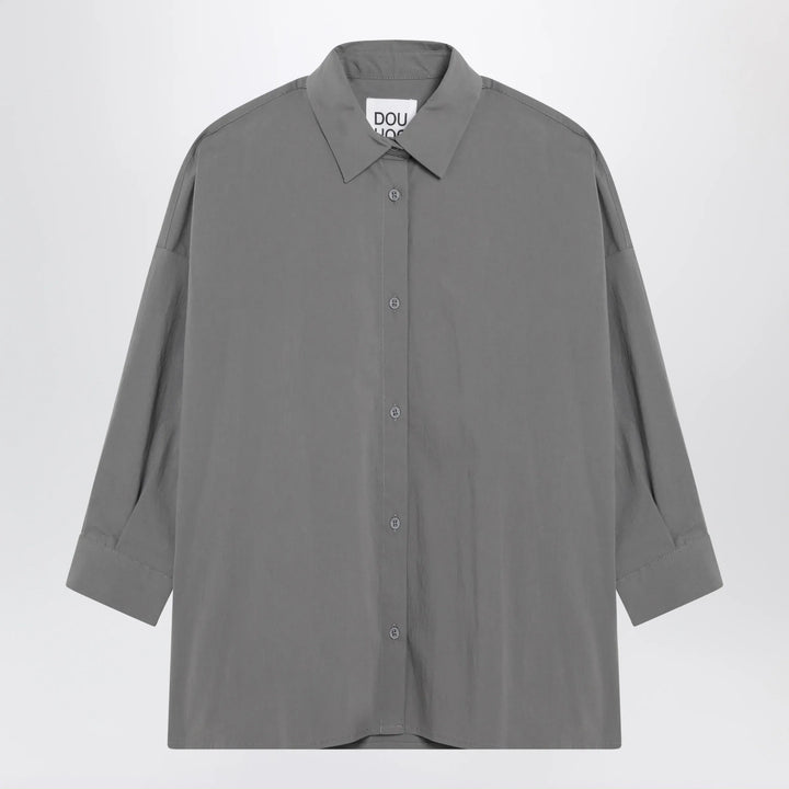 Douuod - Grey cotton-blend shirt Brand Shirts &amp; Tops 10