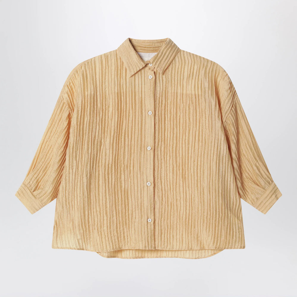 Douuod - Ochre yellow shirt with pleats Brand Shirts & Tops 12