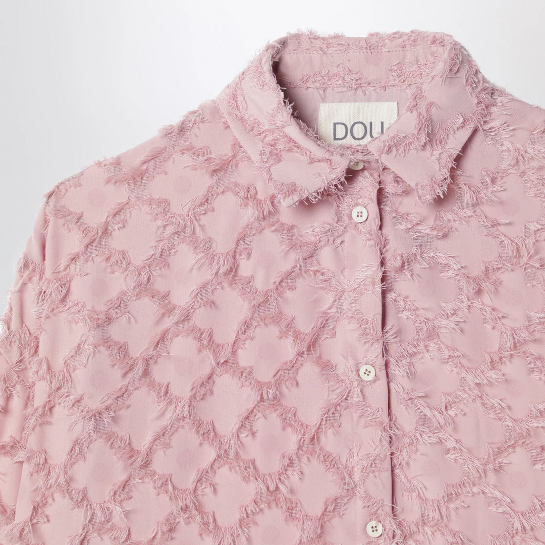 Douuod - Pink Shirt With Fringe Pattern Brand Shirts &amp; Tops 10