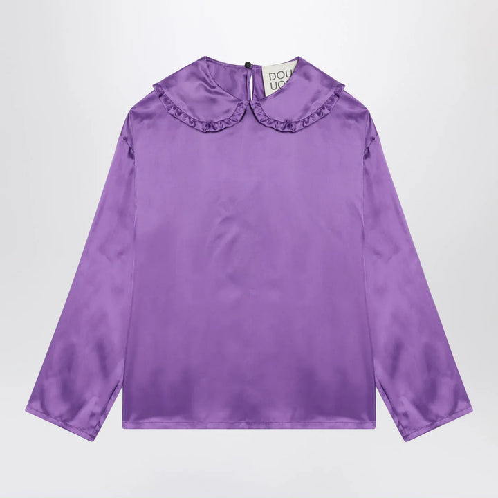 Douuod - Purple satin blouse Brand Shirts &amp; Tops 10