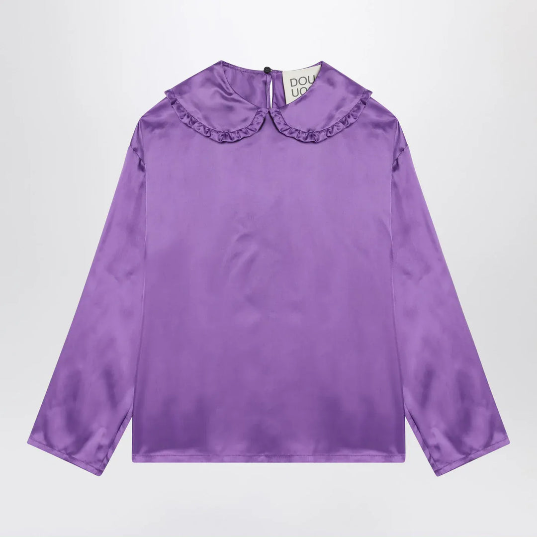 Douuod - Purple satin blouse Brand Shirts &amp; Tops 4