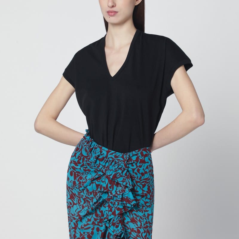 Shirts &amp; Tops Dries Van Noten - Black V-neck T-shirt - M Brand