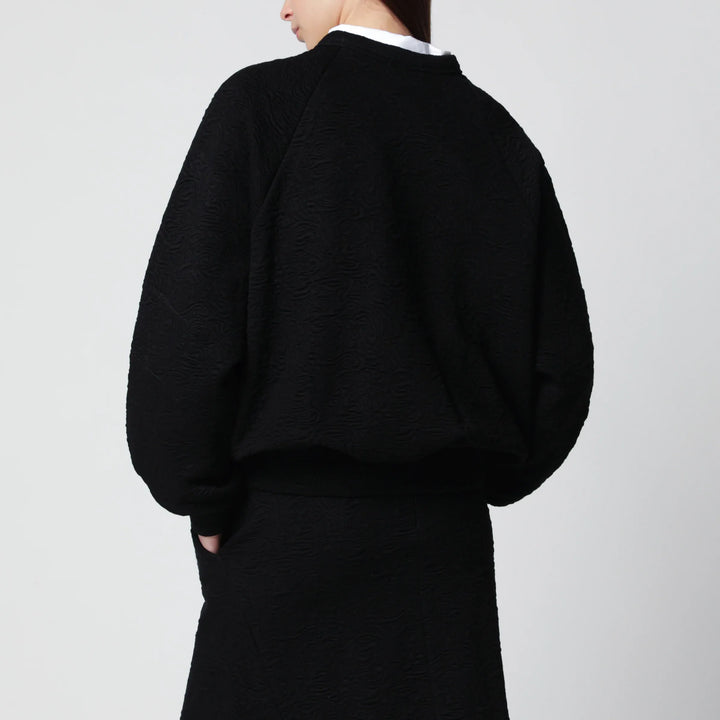 Dries Van Noten - Black viscose-blend sweatshirt Brand Shirts &amp; Tops