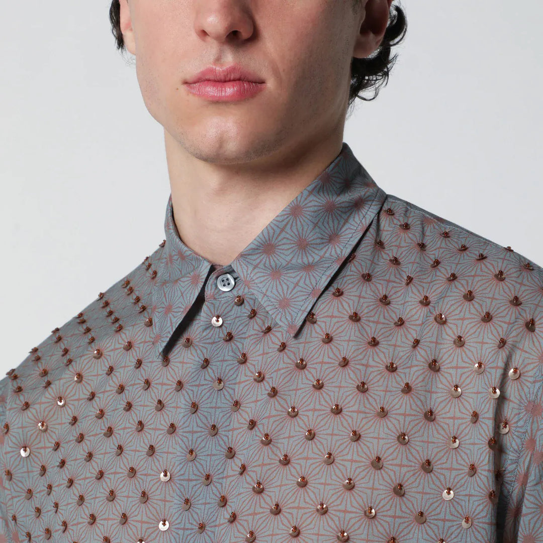 Dries Van Noten - Grey shirt with sequins Brand Shirts &amp; Tops
