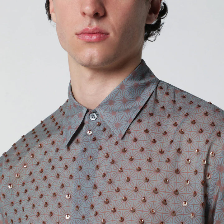 Dries Van Noten - Grey shirt with sequins Brand Shirts &amp; Tops