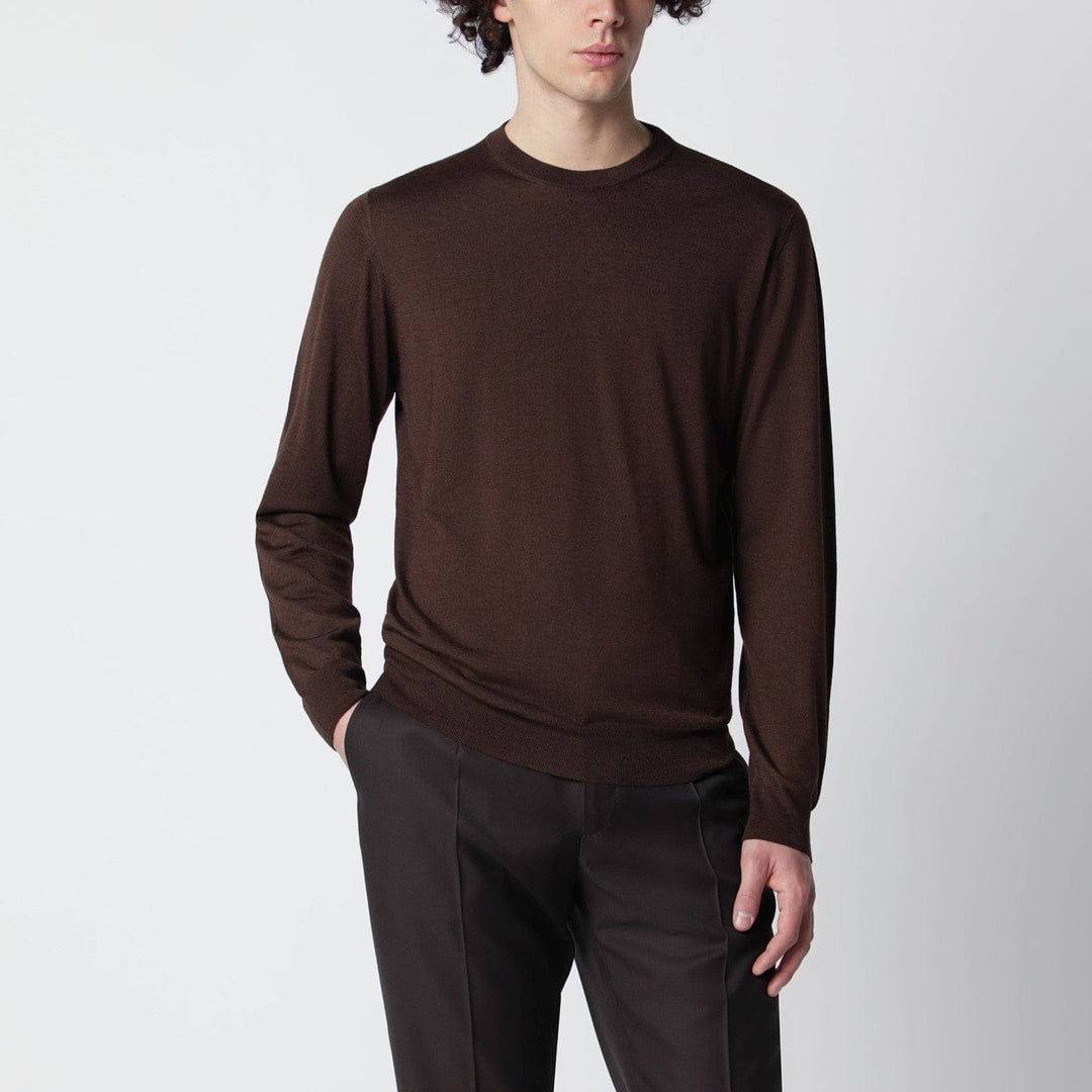 Shirts &amp; Tops Drumohr - Chocolate brown wool sweater Brand