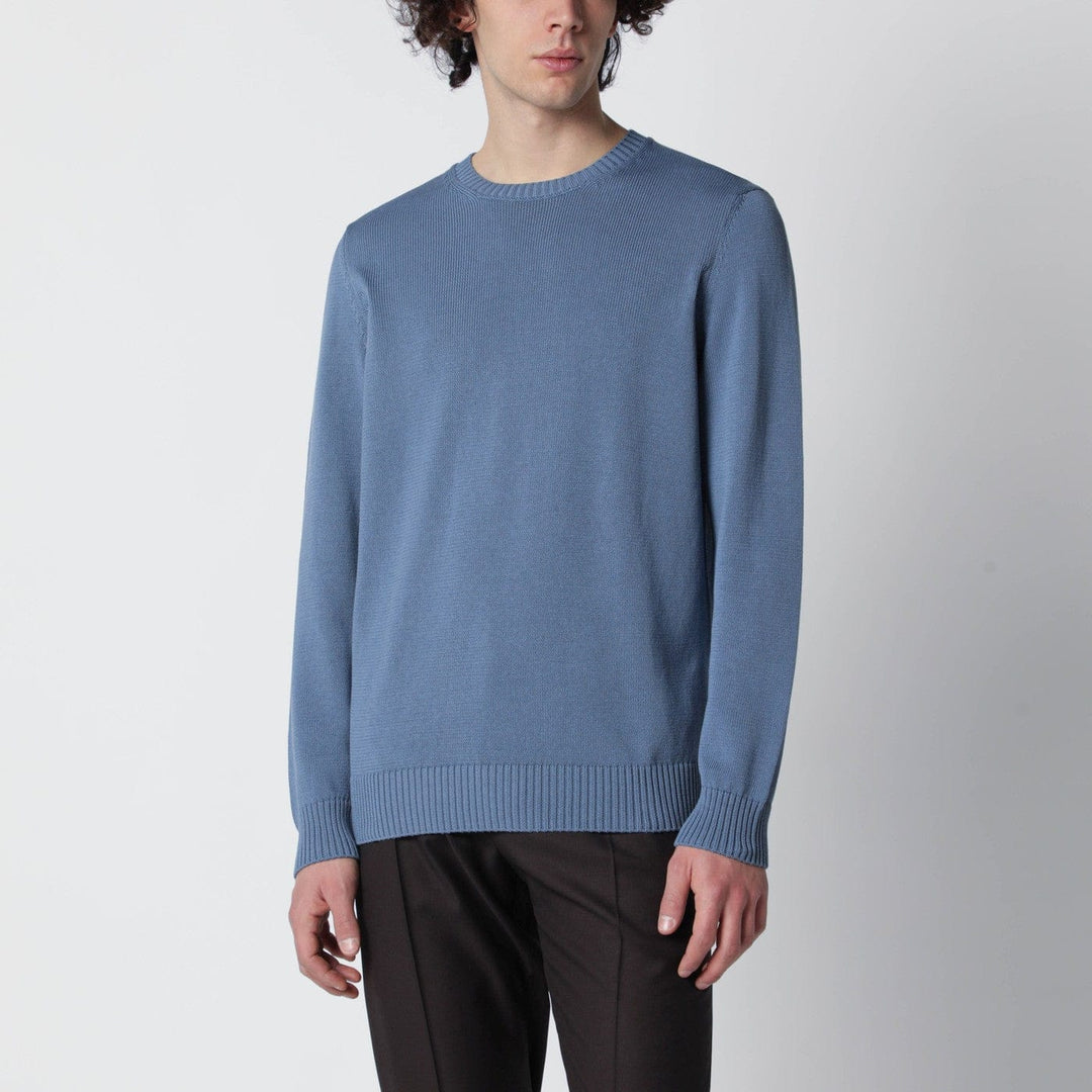 Shirts &amp; Tops Drumohr - Powder blue cotton sweater Brand