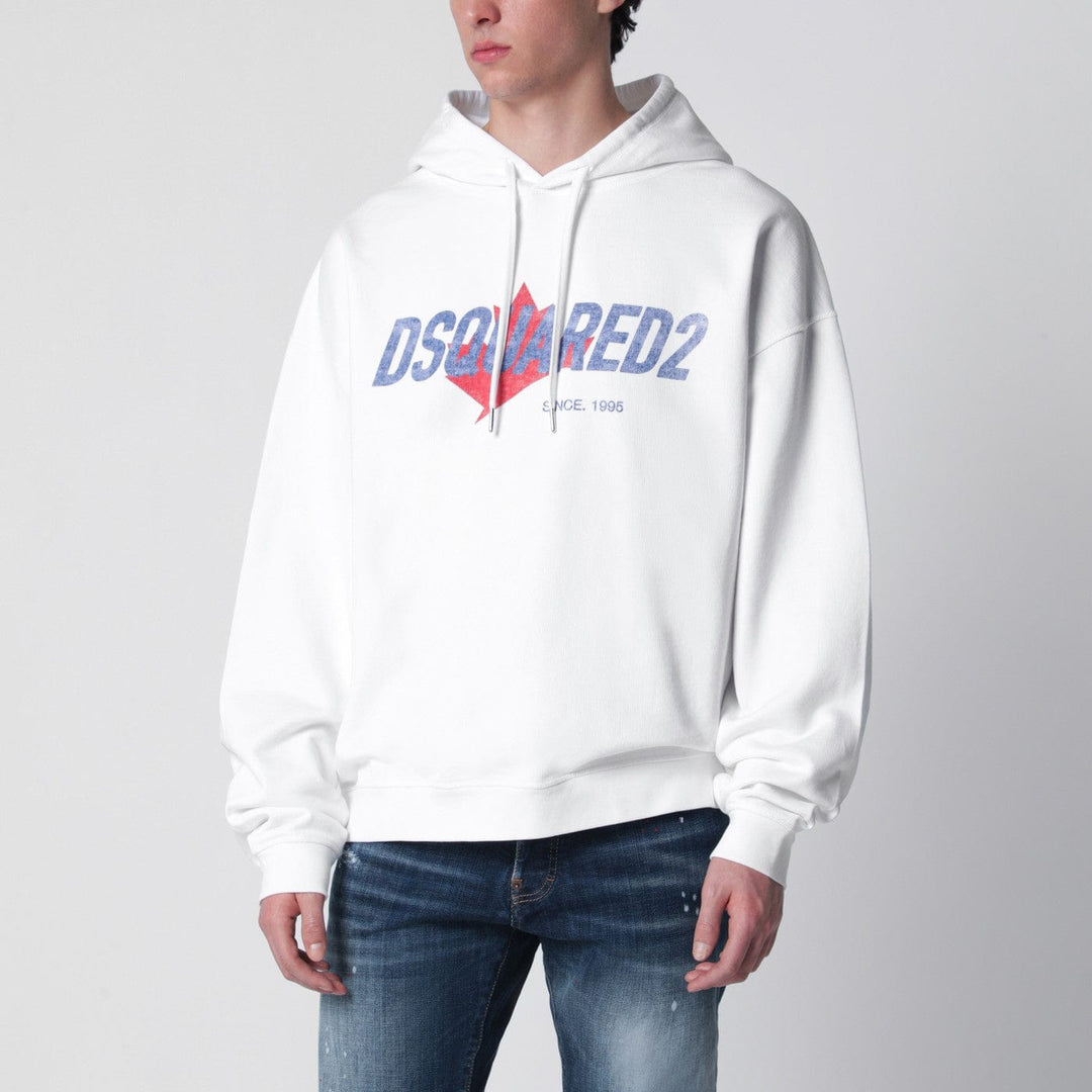 Shirts &amp; Tops Dsquared2 - White relaxed-fit sweatshirt with logo print Brand