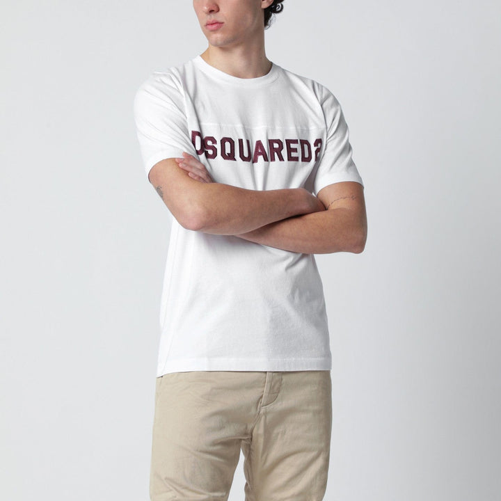Shirts &amp; Tops Dsquared2 - White T-shirt with logo embroidery Brand