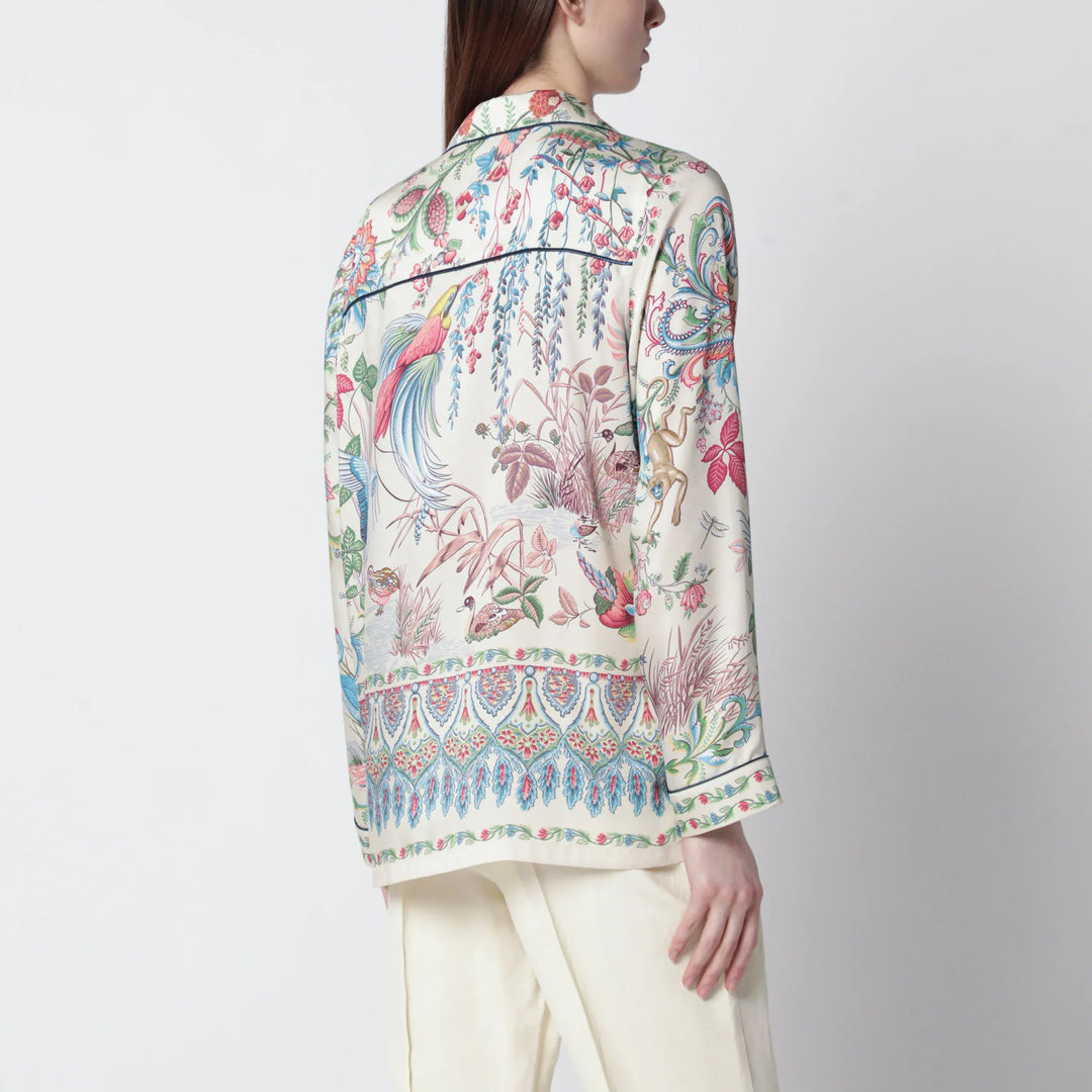 ETRO - Floral print shirt in fluid twill Brand Shirts &amp; Tops