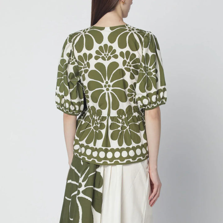 FARM Rio - Palermo blouse with green print Brand Shirts &amp; Tops