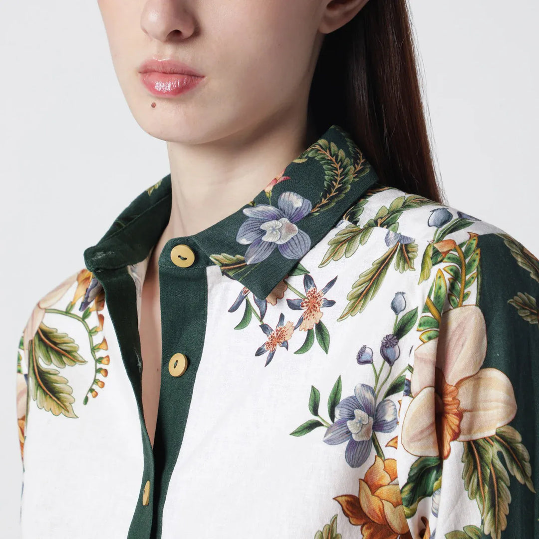 FARM Rio - Sand Nature shirt in linen blend Brand Shirts &amp; Tops
