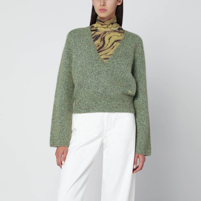 Shirts &amp; Tops GANNI - Green wool-blend textured sweater - M Brand
