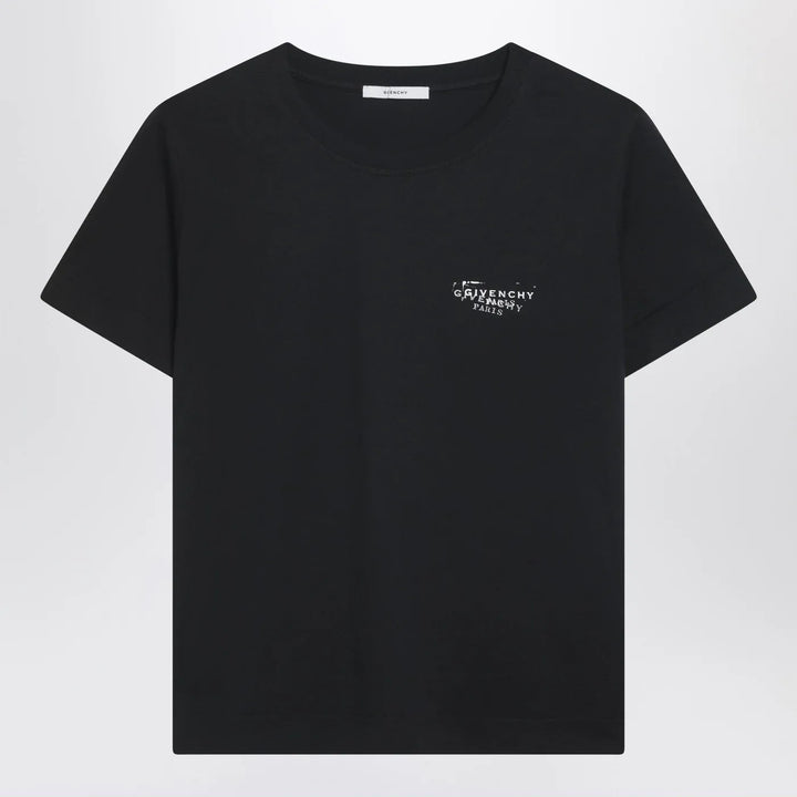 Givenchy - Black T-shirt with Givenchy Stamp print Brand Shirts &amp; Tops S
