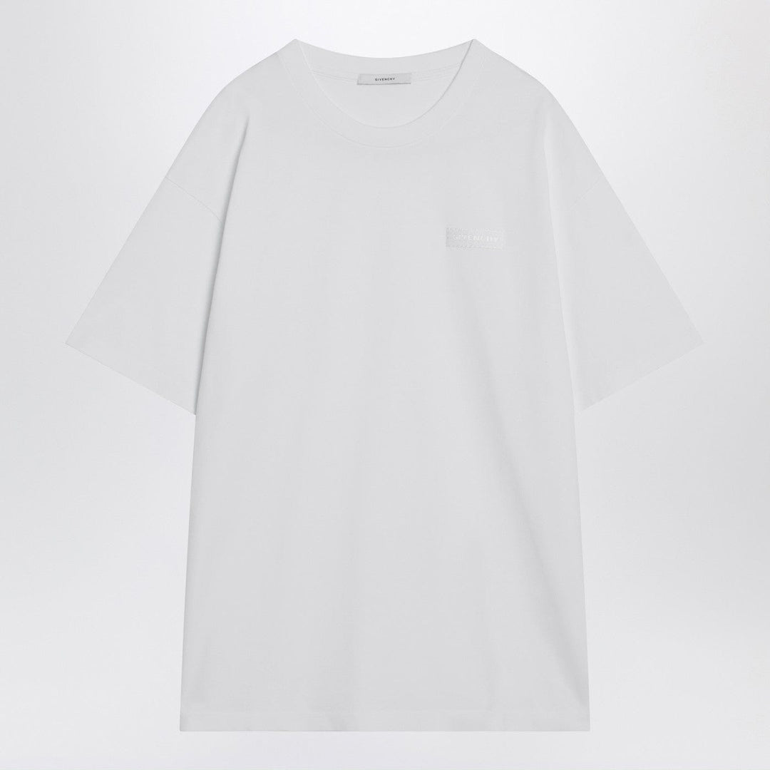 Shirts &amp; Tops S Givenchy - White cotton T-shirt with logo patch Brand