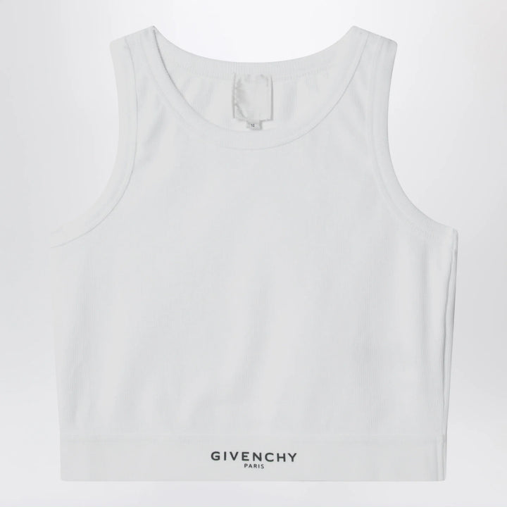 Givenchy - White cropped top with logo Brand Shirts &amp; Tops 10