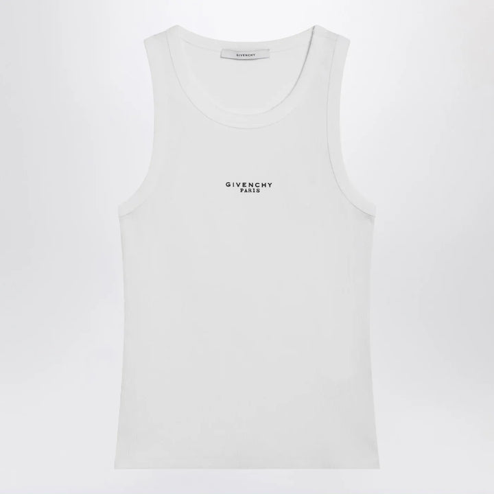 Givenchy - White slim-fit tank top with logo Brand Shirts &amp; Tops M