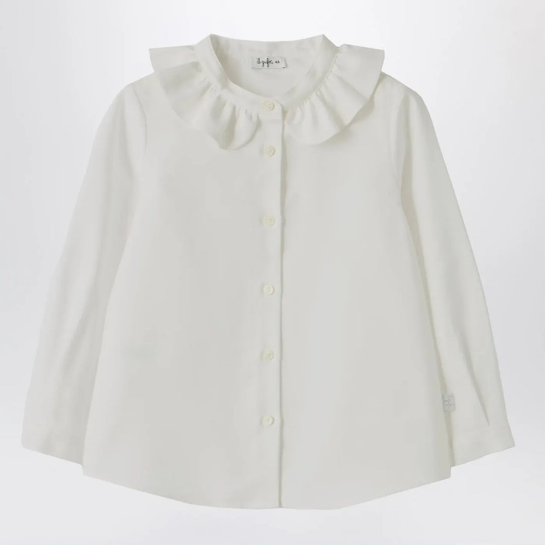 Il Gufo - White shirt with ruffled collar Brand Shirts &amp; Tops 2