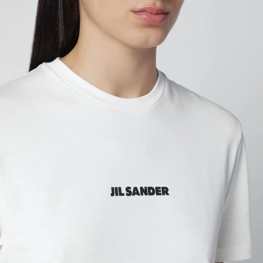 Jil Sander - White T-shirt with logo print Brand Shirts &amp; Tops
