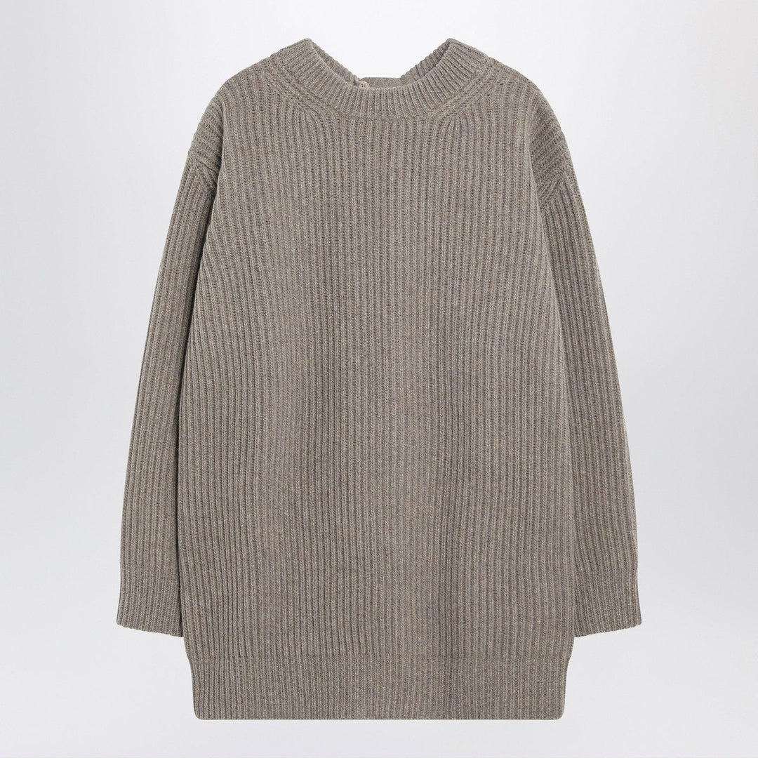 Shirts &amp; Tops S MM6 Maison Margiela - Oversized beige ribbed sweater Brand